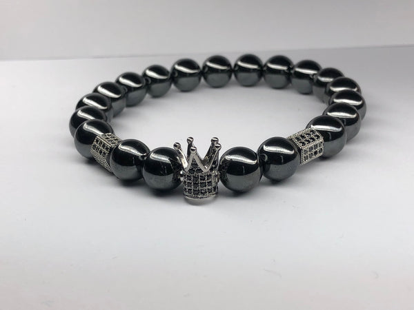 The Pharaoh Crowned Bracelet- Hematite